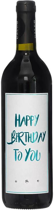 Dreams and Fantasy Geschenkidee Rotwein Happy Birthday Türkis, 750 ml