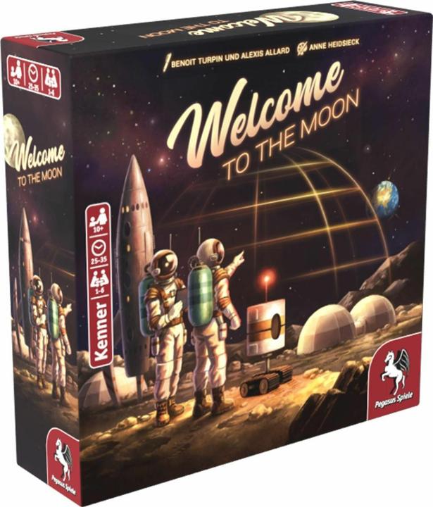 Produktbild Pegasus 53153G - Welcome to the Moon, Brettspiel, für 1-6 Spieler, ab 10 Jahren (DE-Ausgabe) (Deutsch, 1 - 6 Spieler)