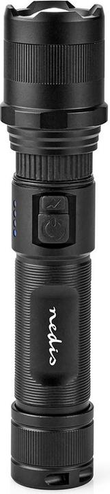 Actual product image Nedis LED torch, full metal housing, rechargeable battery, 3.7 V, 10 W (3.50 cm, 1000 lm)