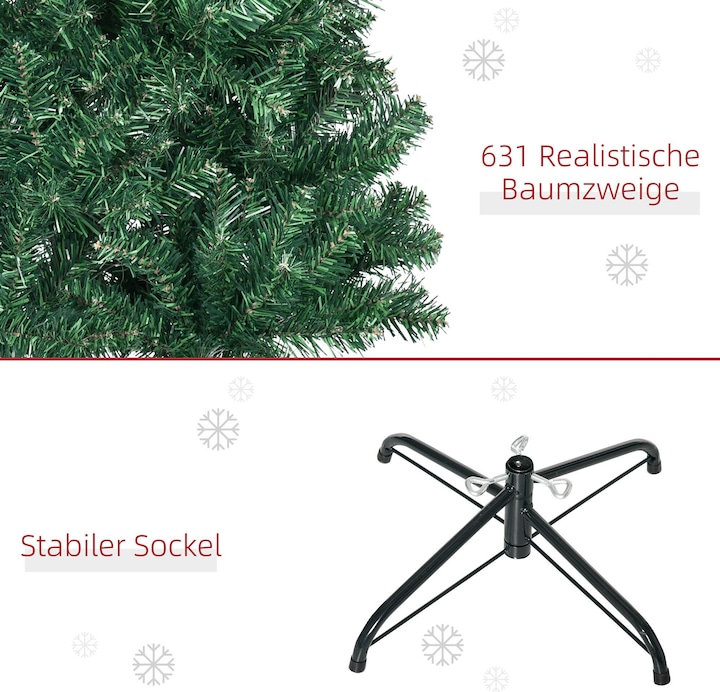Produktbild Homcom Tannenbaum mit Metallständer (210 cm)