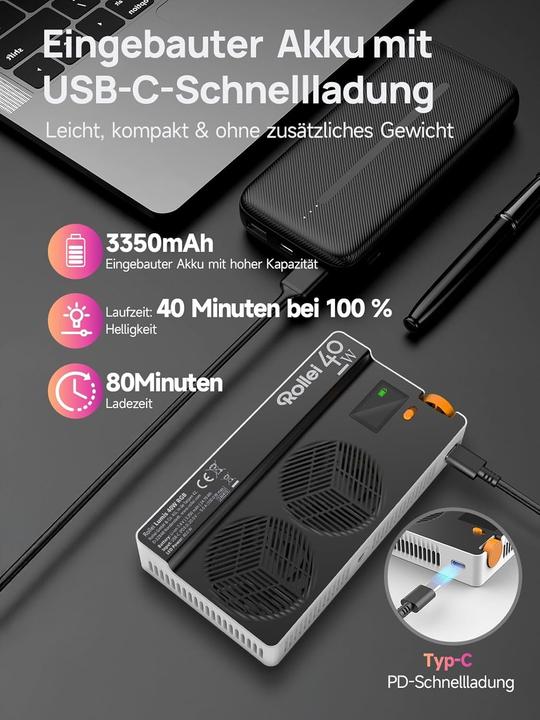 Produktbild Rollei LUMIS 40W RGB - LED-Licht (Videoleuchte)