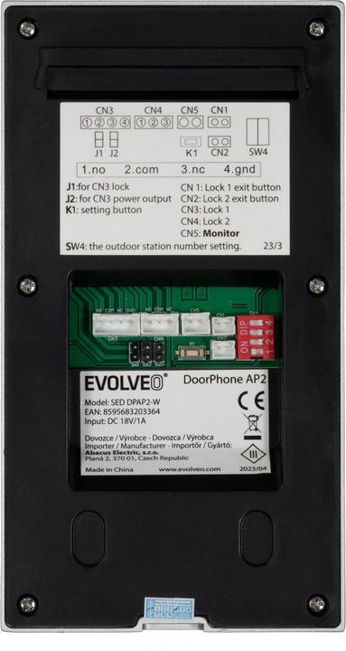 Produktbild Evolveo DoorPhone AP2-2 drátový videotelefon pro dva byty s aplikací (Kabelgebunden, WLAN)