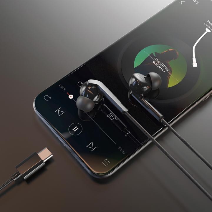 Produktbild Dudao X3C+ wired USB-C in-ear headphones 1.2m - black (Kabelgebunden)