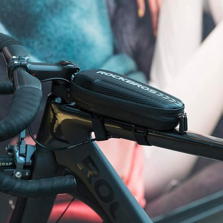 Actual product image Rockbros B60 waterproof bicycle bag for frame - black (1.10 l, Frame bag)
