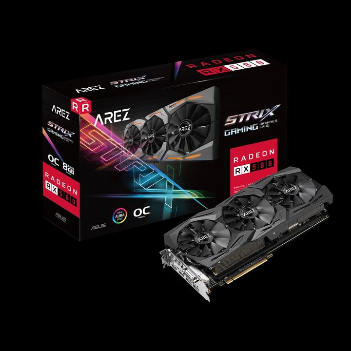 Actual product image ASUS AREZ STRIX Radeon RX 580 OC 8G (8 GB)