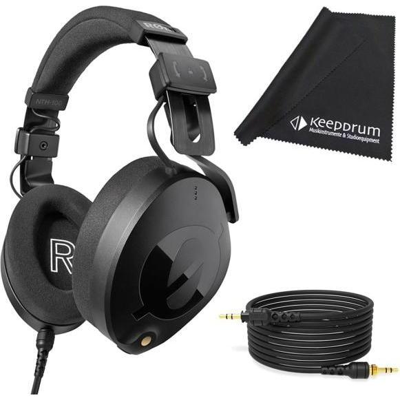 RØDE NTH-100 Kopfhörer mit 2.4m Kabel Schwarz mitTuch (NC, Kabelgebunden), Kopfhörer, Schwarz