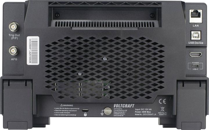 Produktbild Voltcraft DOV2504F LA Digital-Oszilloskop 250 MHz 4-Kanal 1.25 GSa/s 100 Mpts 1 (CAT II)
