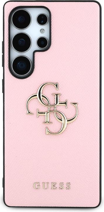 Produktbild Guess Etui Grained Big 4G Logo Small Classic Logo do Samsung Galaxy S25 Ultra rÃ³Å¼owy (Samsung Galaxy S25 Ultra)