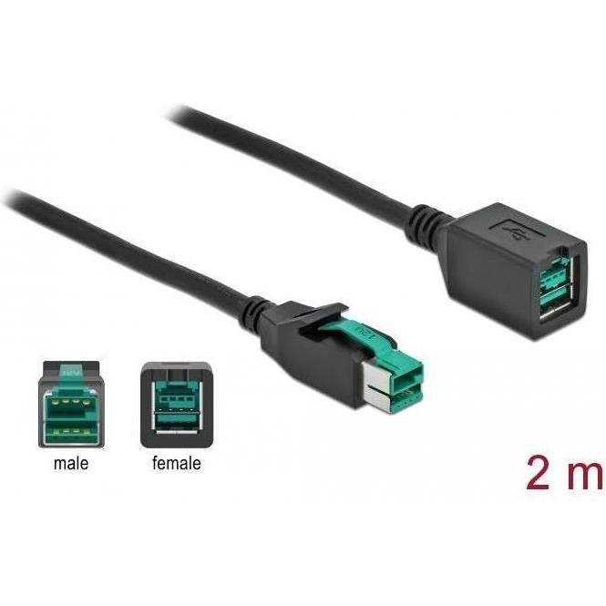 Thumbnail - Delock, Verlängerungskabel, PoweredUSB extension cable (2 m)