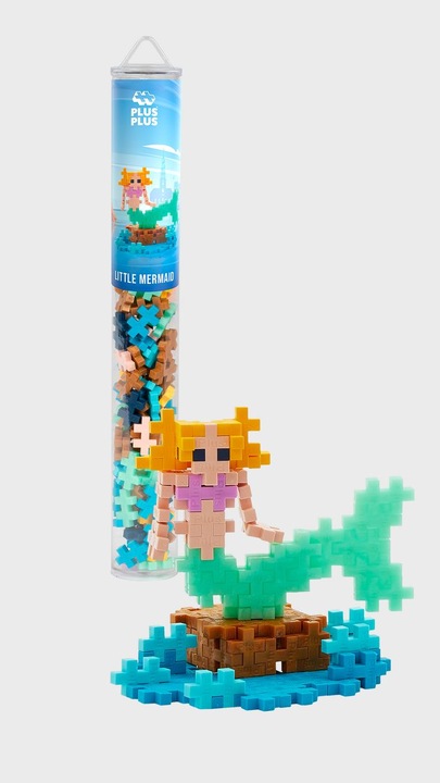 Actual product image Plus-Plus 100 creative mermaid building blocks