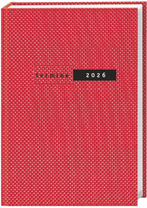 Image du produit Terminer A5, Struktur rot 2026 (A5, 1 semaine / 2 pages)
