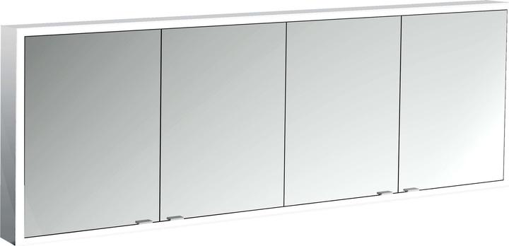 Emco prime Facelift Lichtspiegelschrank, 1800 mm, 4 Türen, mit verspiegelten Seitenwänden, Aufputz (180.20 x 16.70 x 70 cm)