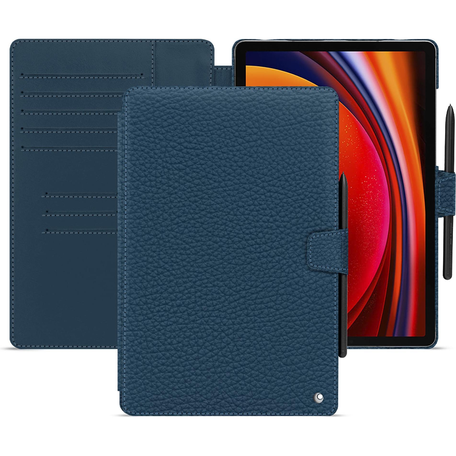 Noreve Lederschutzhülle Samsung Galaxy Tab S9 (Galaxy Tab S9), Tablet Hülle, Blau