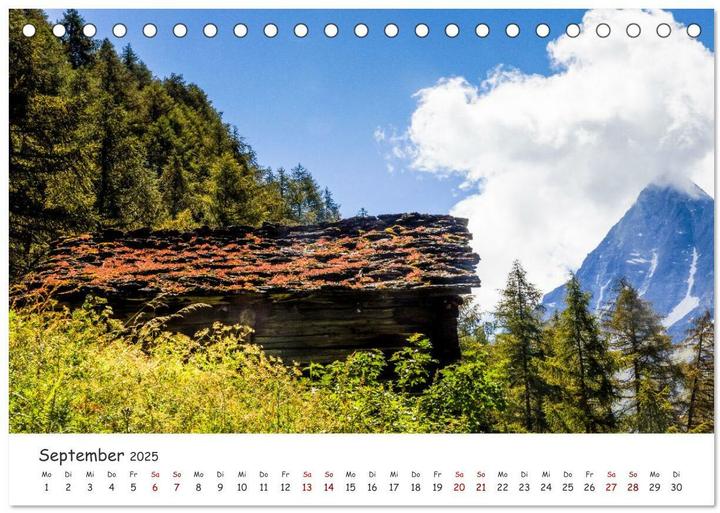 Produktbild Der Kanton Wallis - einfach liebenswert (Tischkalender 2025 DIN A5 quer), Monatskalend (A5, Deutsch)