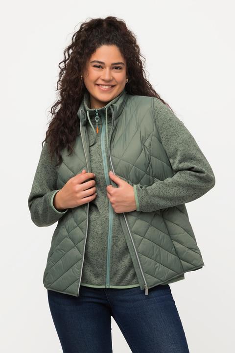 Produktbild Ulla Popken Hyprar gewatteertes wasserabweisendes Vest mit Stehkragen, recycelt (50, 52)