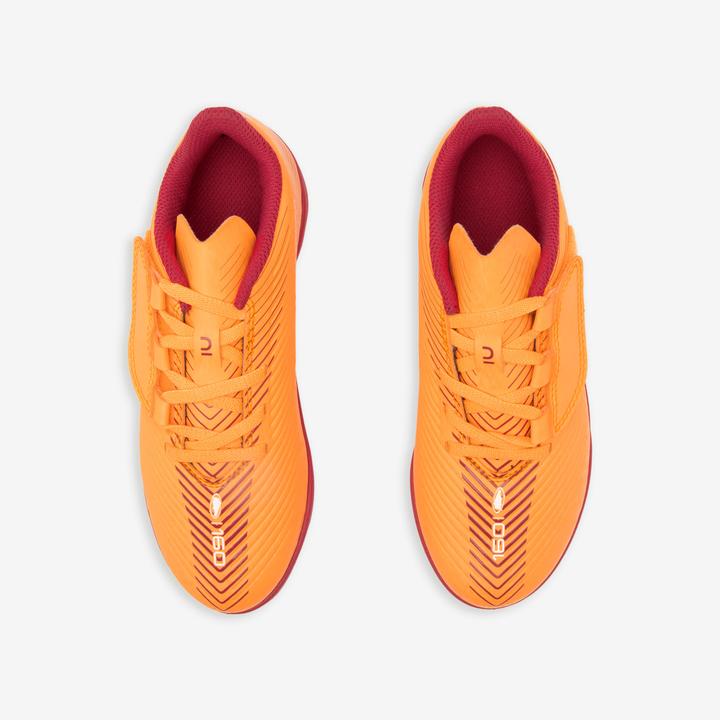 Image du produit Kipsta Chaussures de football à crampons MG pour enfants avec fermeture velcro - 160 Easy orange (34)