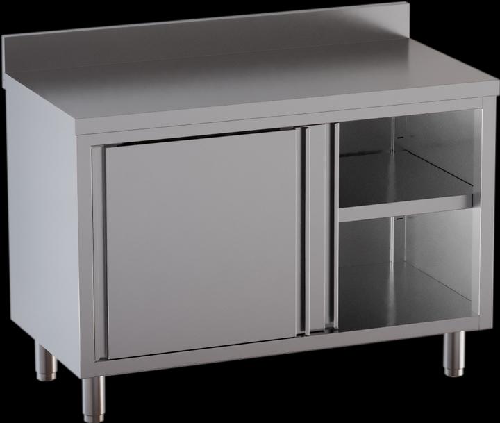 Gastro Hero Edelstahl-Arbeitsschrank ECO mit Aufkantung (70 cm, 85 cm)