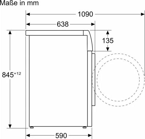 Produktbild Siemens iQ700, Waschmaschine, Frontlader, 9 kg, 1400 U/min., WG44B2071 (9 kg, Links)