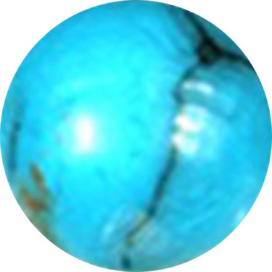Image du produit Star Piercing Boule de pierre turquoise (sans laiton, Minéral)