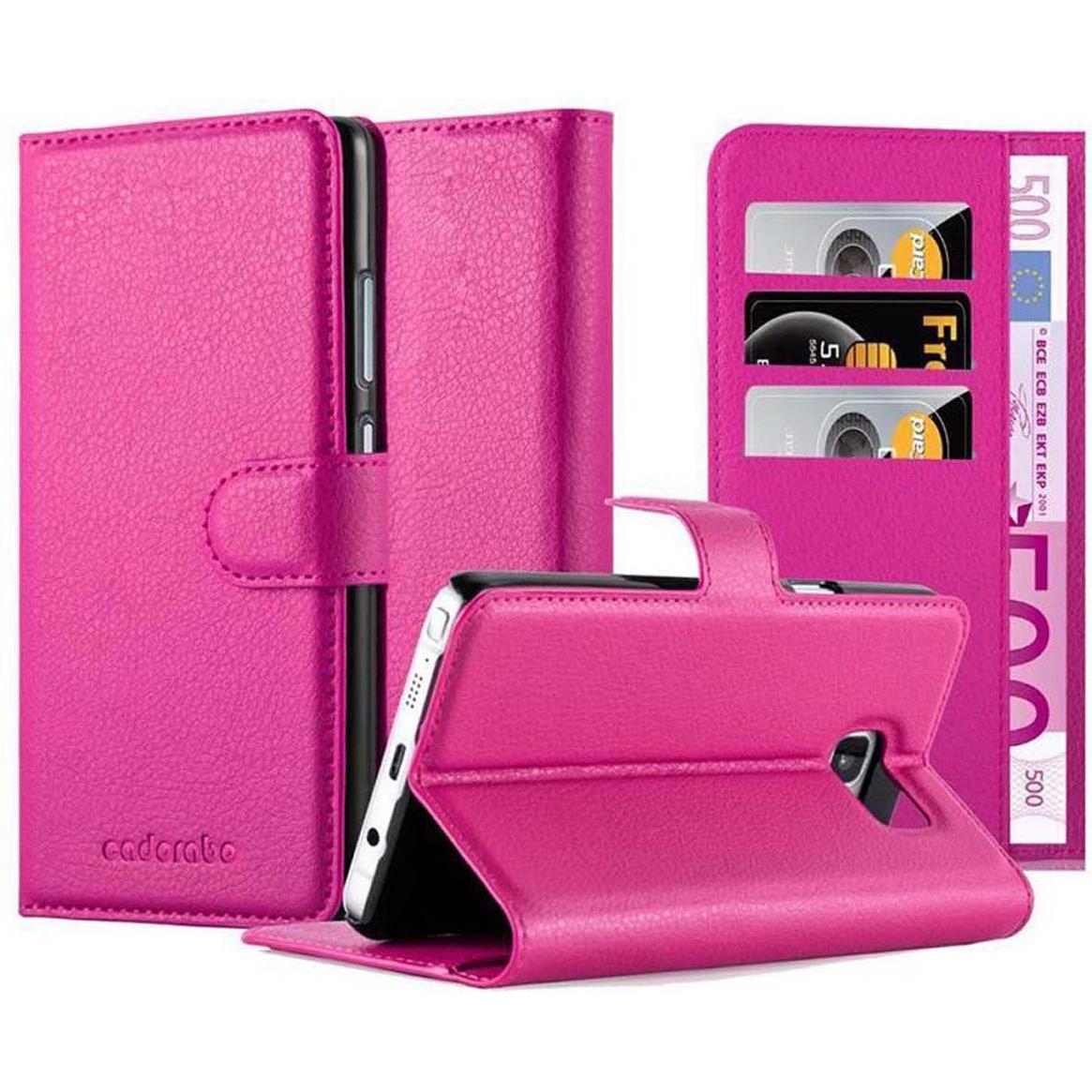 Cadorabo Book mit Standfunktion Cover (Samsung Galaxy Note 5), Smartphone Hülle, Pink