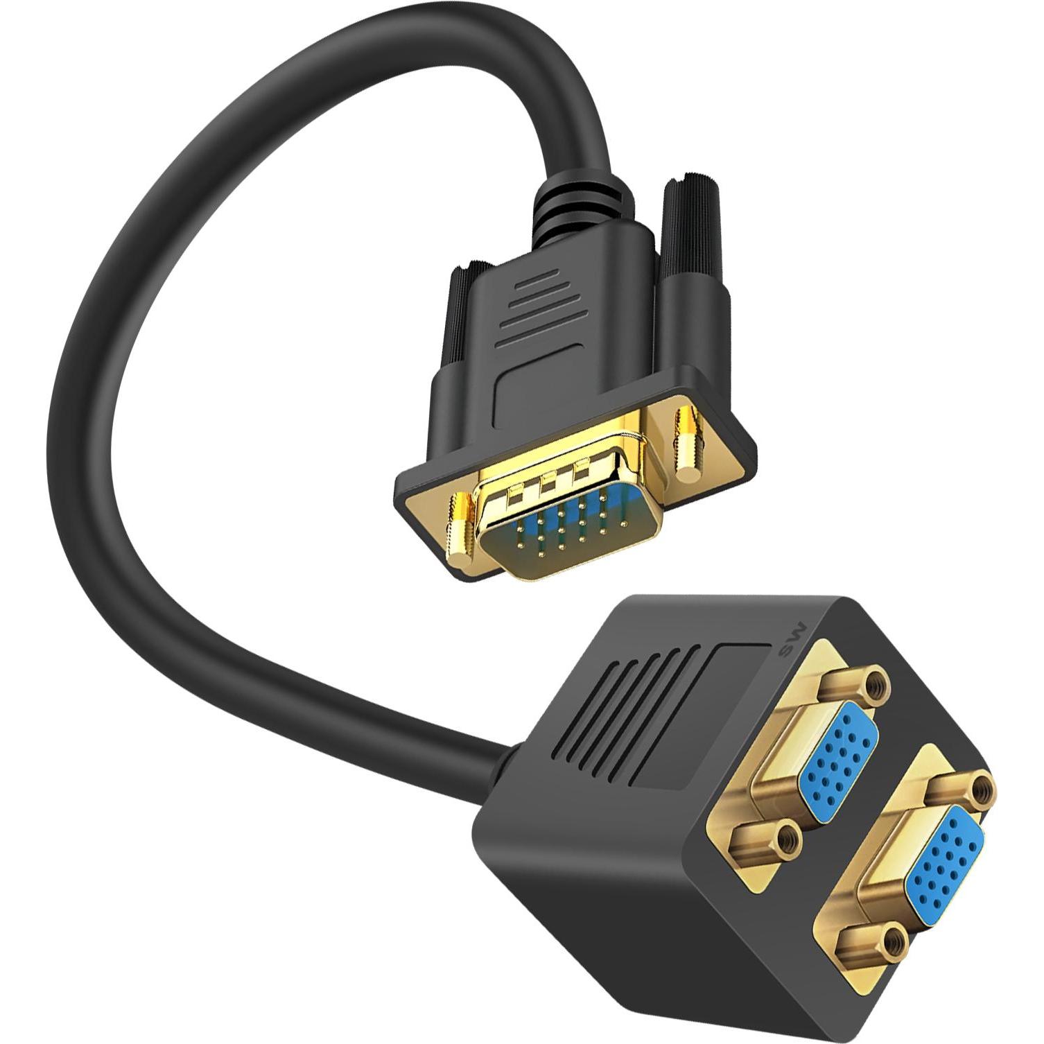 LinQ VGA / Dual-VGA Videoadapter (VGA), Data + Video Adapter, Schwarz