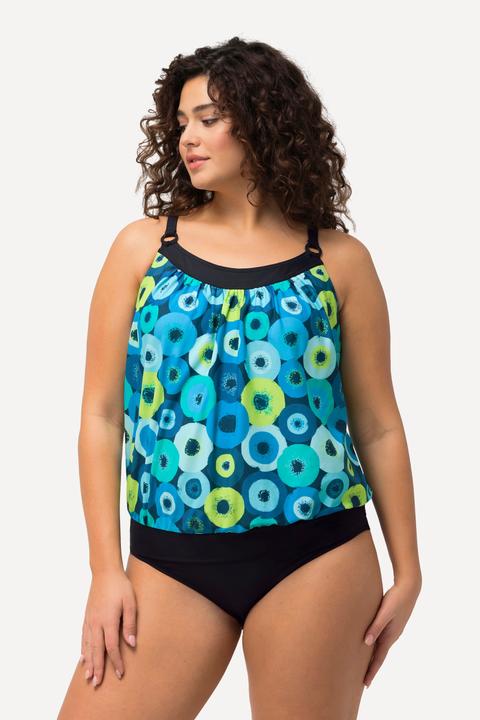 Produktbild Ulla Popken Tankini, Kreise, Softcups, Träger verstellbar, recycelt (42)