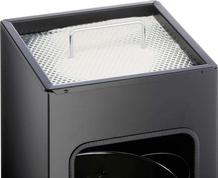 Actual product image Durable Waste bin with ashtray 17 l, black (17 l)