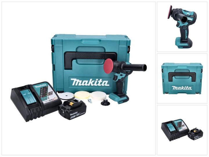 Produktbild Makita DPV 300 RT1J Akku Schleifer Polierer 18 V 50 / 80 mm Brushless + 1x Akku 5,0 Ah + Ladegerät + (Exzenterpolierer)