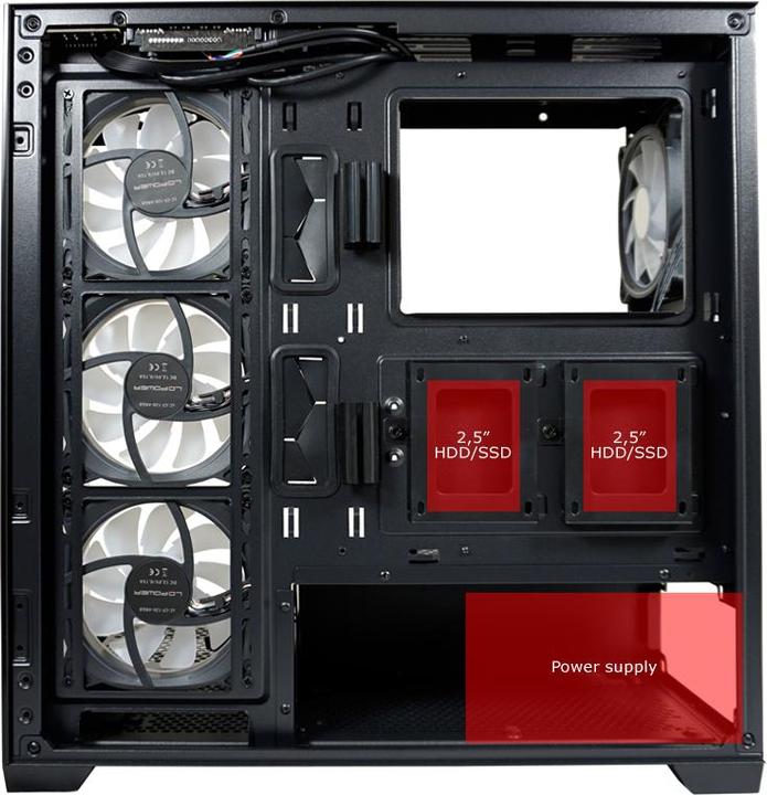 Produktbild LC-Power Geh?use MidiTower 715B black USB3.2/Audio,o.Netzteil,SEAMLESS X (Mini-ITX, ATX, mATX)