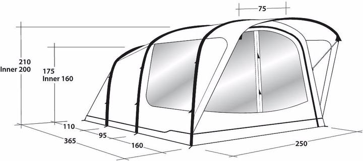 Image du produit Outwell Lindale 3PA (Tente tunnel, 16.40 kg, 3 personnes)