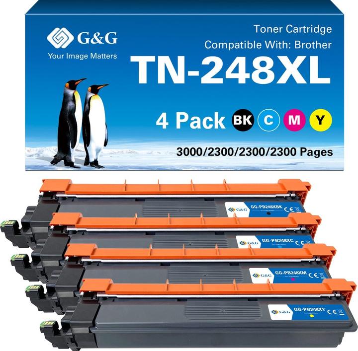 G&G Toner kompatibel mit Brother TN248XL CMYK (CMYK)