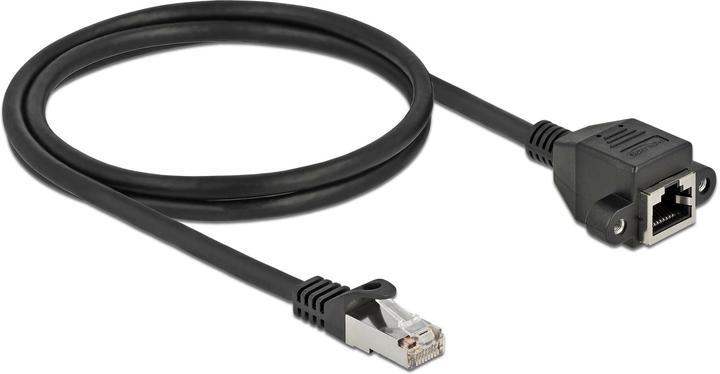 Produktbild Delock Netzwerk Verlängerungskabel S/FTP RJ45 Stecker zu RJ45 Buchse Cat.6A 1 m schwarz (S/FTP, CAT6a, 1 m)