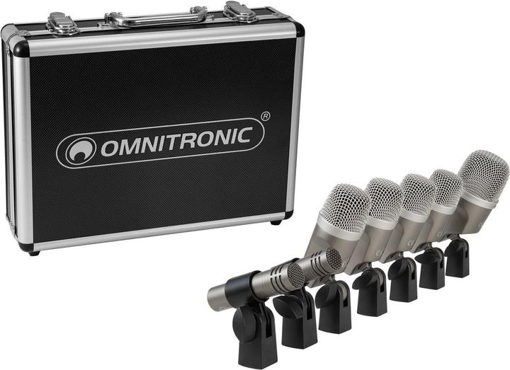 Immagine prodotto Omnitronic MIC 77-7LMH MK2 set di microfoni per batteria