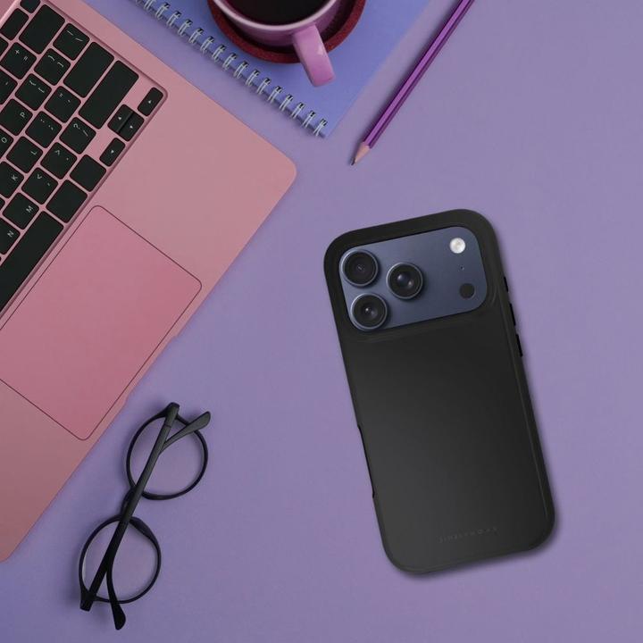 Produktbild Roar Back panel cover case RAINBOW BUMPER compatible with MagSafe for IPHONE 17 black (Apple iPhone 17)