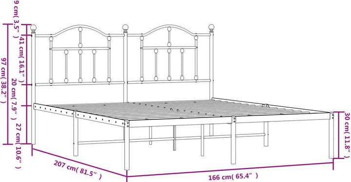 Produktbild vidaXL Bettgestell (160 x 200 cm)