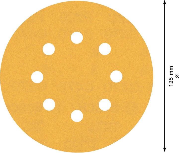 Productafbeelding Bosch Professional Zubehör Expert C470 Schuurpapier met 8 gaten voor excentrische schuurmachine, 125 mm, G 220, 50 st. (220)
