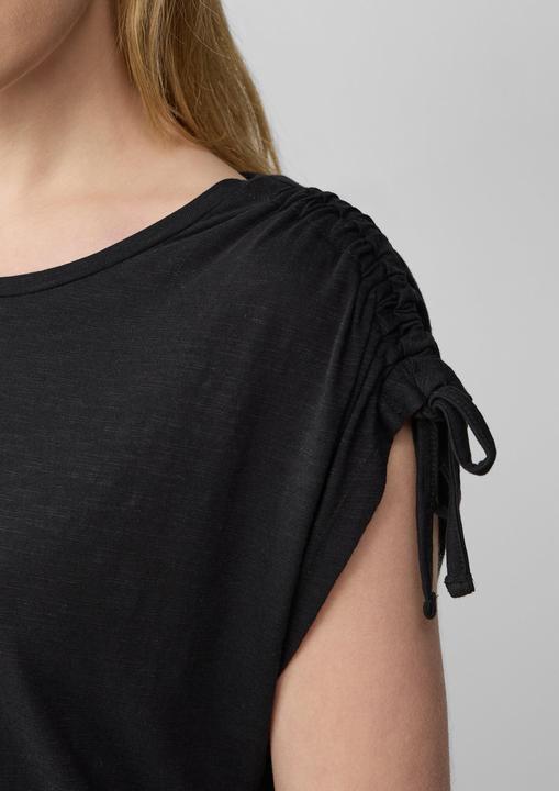 Produktbild S.Oliver T-Shirt T-Shirt mit Flammgarnstruktur und Raffung (44)