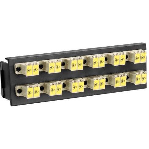 Molex Front panel 12x duplex LC multimode, Server Zubehör, Schwarz, Weiss