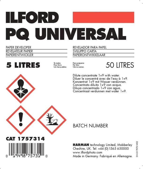 Productafbeelding Ilford PQ-UNIVERSAL DEV, 500 cc