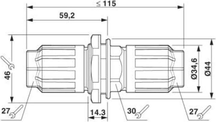 Actual product image Phoenix Contact Phoenix 1403841 QUICKON wire connector