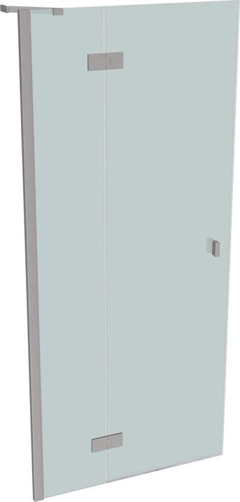 Actual product image Hüppe SolvaPro partially framed swing door, 4-corner, with fixed segment, left attachment, width: 900mm (211 cm, 90 cm)