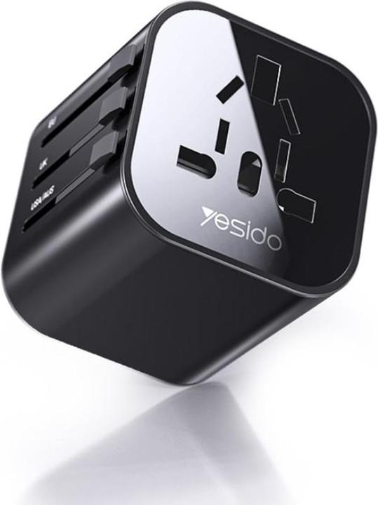 Produktbild Yesido - Wall Charger (MC09) - for Travel, EU, UK, US, AUS, 3.4A - Black