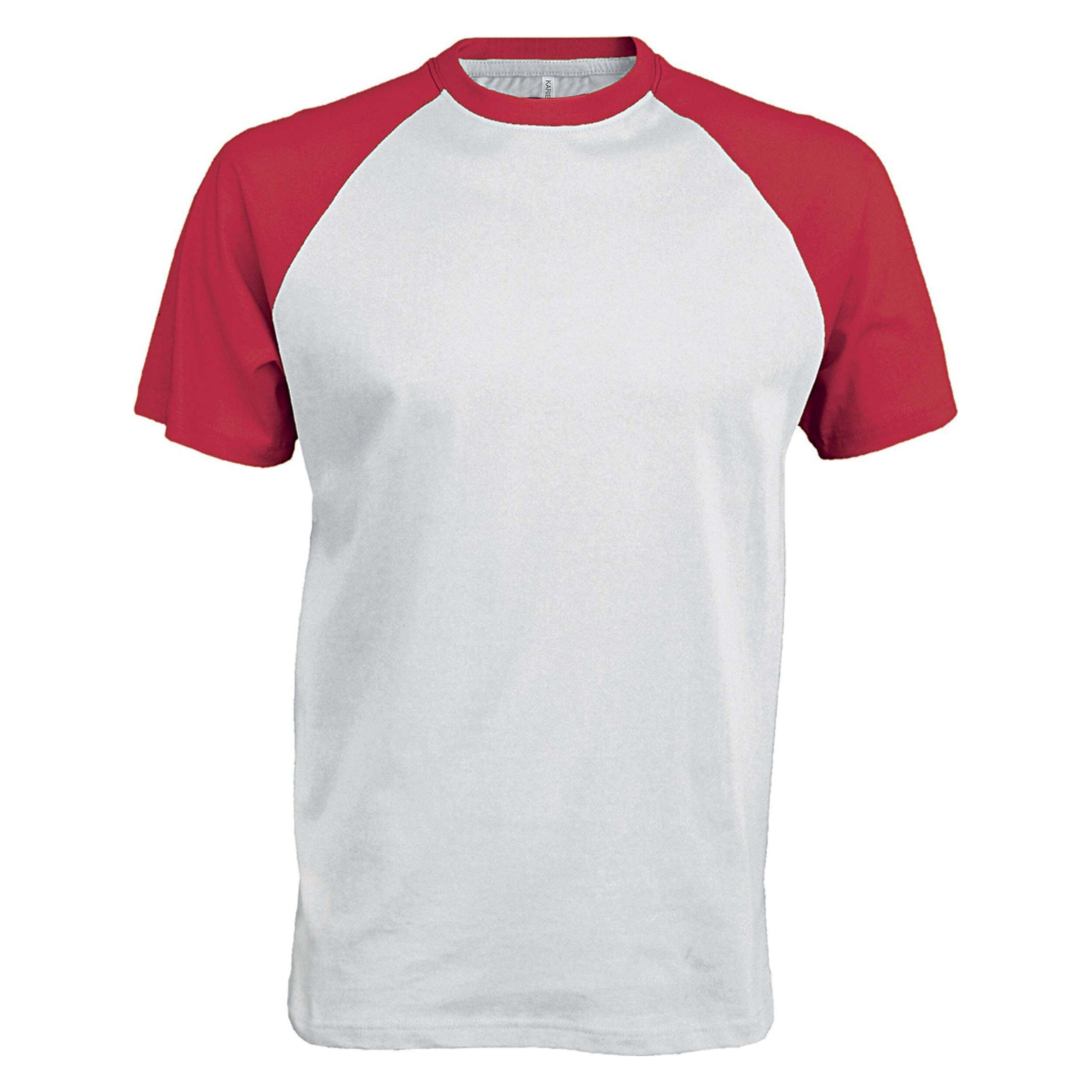 Kariban, Herren, Sportshirt, Base Ball (S), Weiss, S