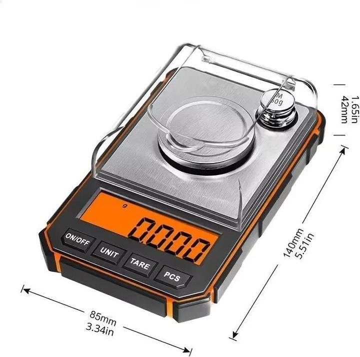 Produktbild Swissdetector Balance digitale en milligrammes - 0.001 g/50 g pour poudre - or - bijoux - Orange