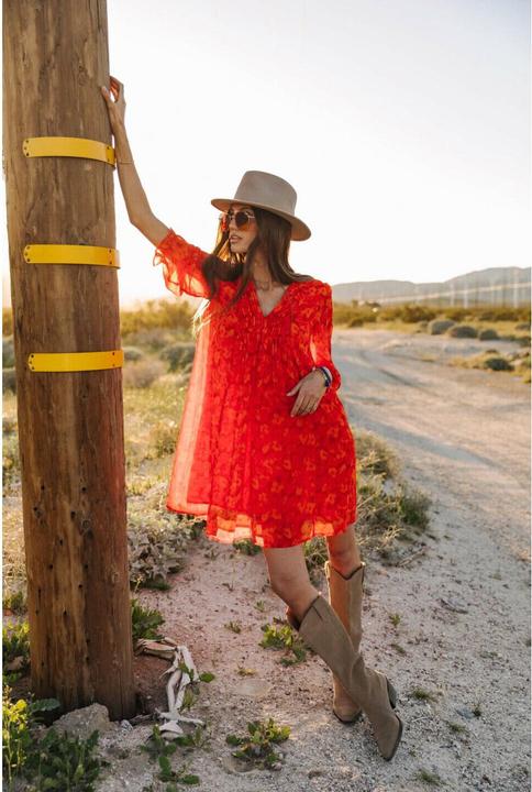 Actual product image Freeman T. Porter 's dress freean t porter juna blurred flowers (M)