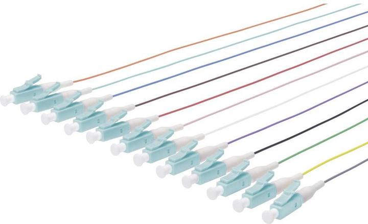 Productafbeelding Digitus LC-vezelpigtail losse buffer 50/125 m 12 st. kleurcode DIN IEC 304 lengte 2m klasse OM3 (LSOH, 2 m)