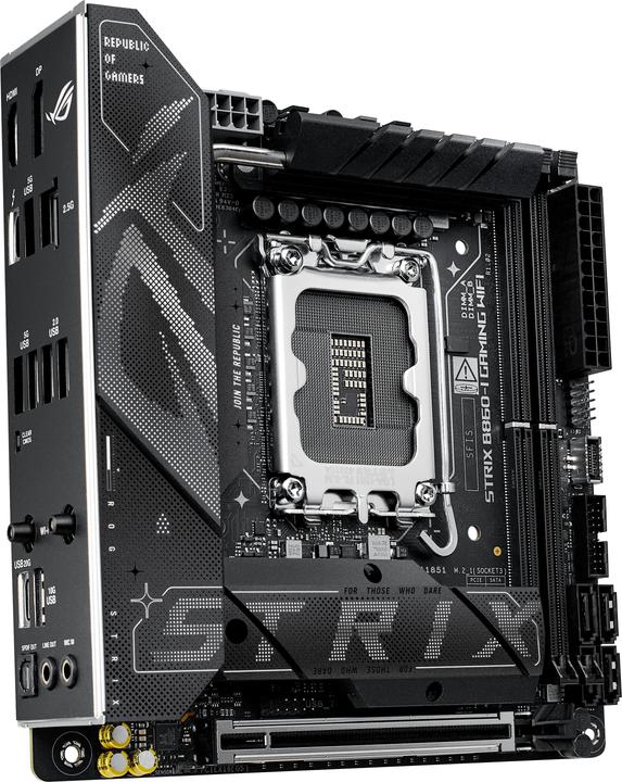 Immagine prodotto ASUS ROG STRIX B860-I GAMING WIFI (LGA 1851, Intel B860, Mini-ITX)