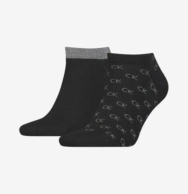 Produktbild Calvin Klein Mens All Over CK Logo Men's Liner Socks 2 Pack Sneaker, Black, 39/42 (2er Pack, 39 - 42)