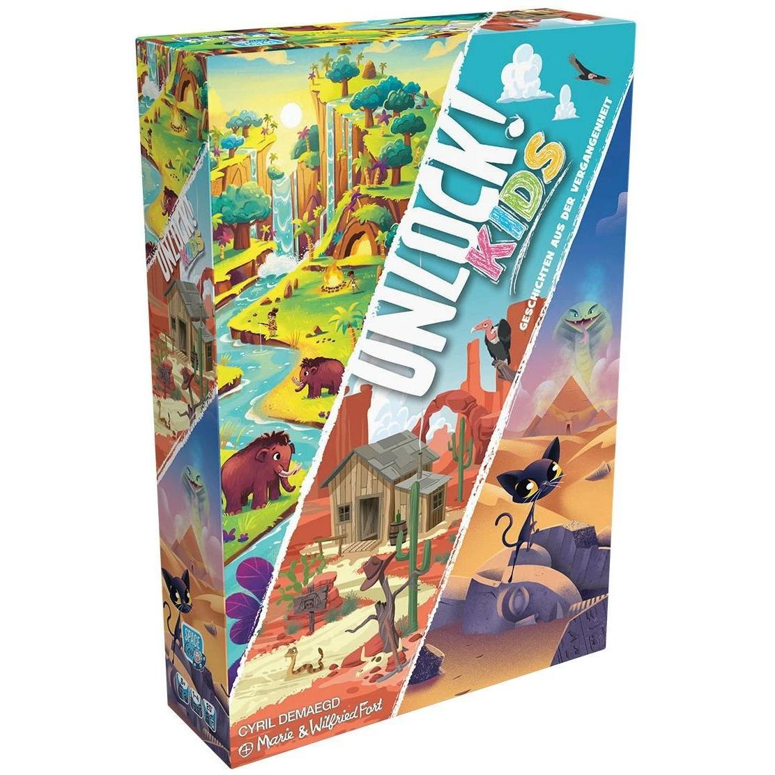 Asmodée Unlock! Kids: Geschichten aus der Vergangenheit, Rätselspiel, für 1-4 Spieler, ab 6 (Deutsch)