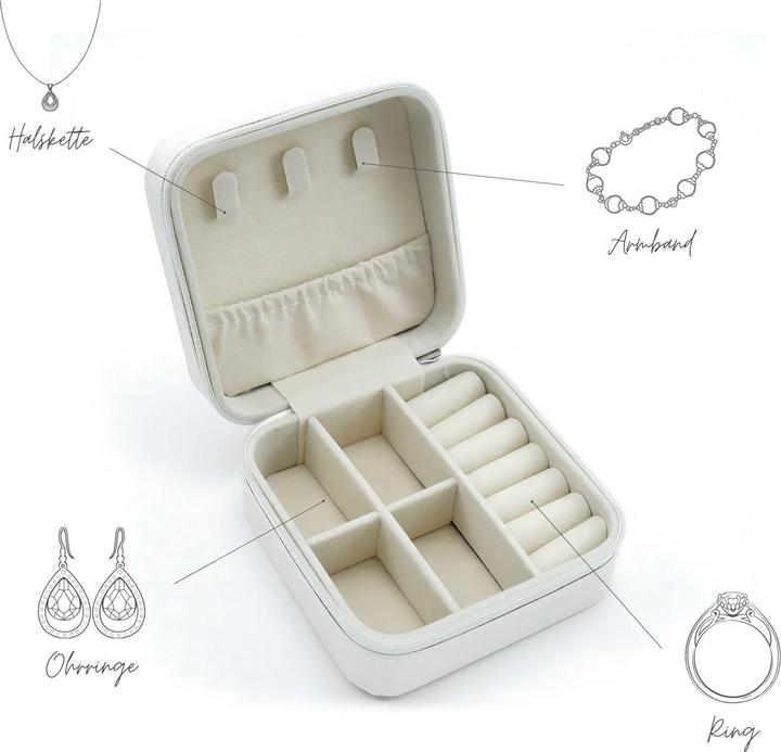 Produktbild Hermex Reise-Schmuckschatulle Schmuckkästchen Schmucketui Travel Jewelry Box